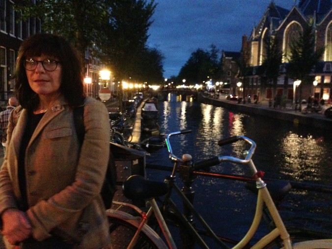 Canal in Amsterdam by night