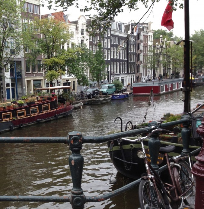 Amsterdam canals and houseboats