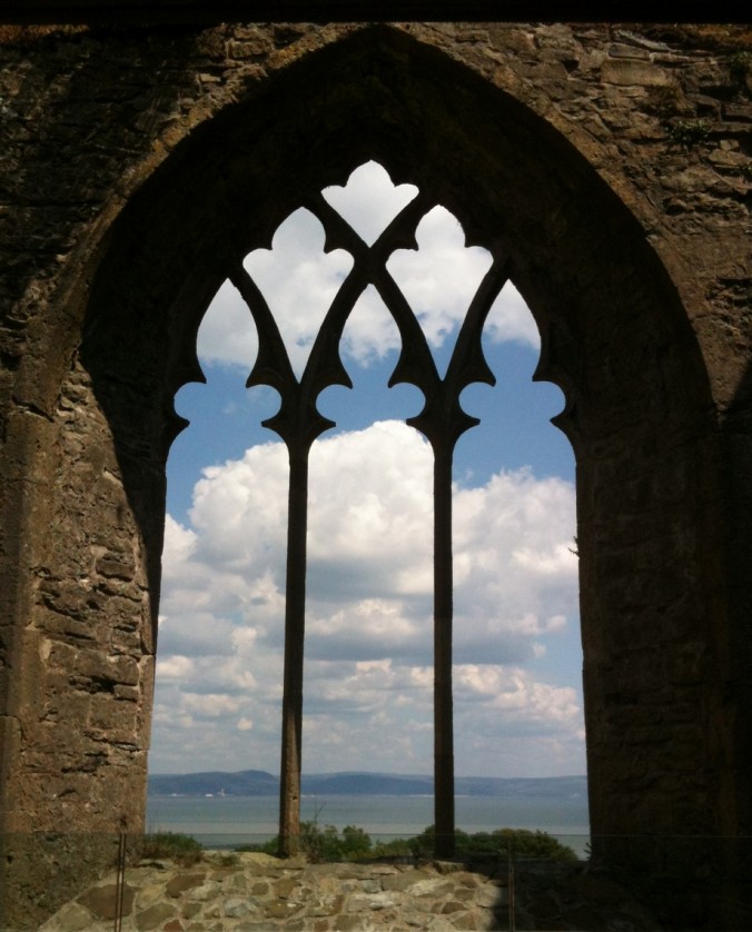 Oystermouth castle, Mumbles, Wales