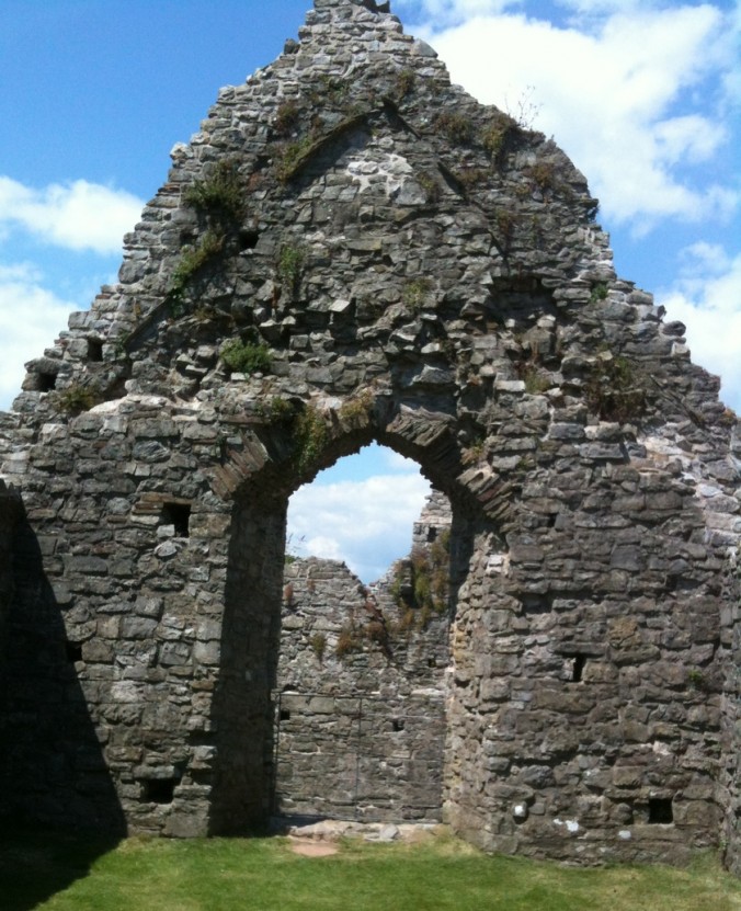 Oystermouth castle, Mumbles, Wales