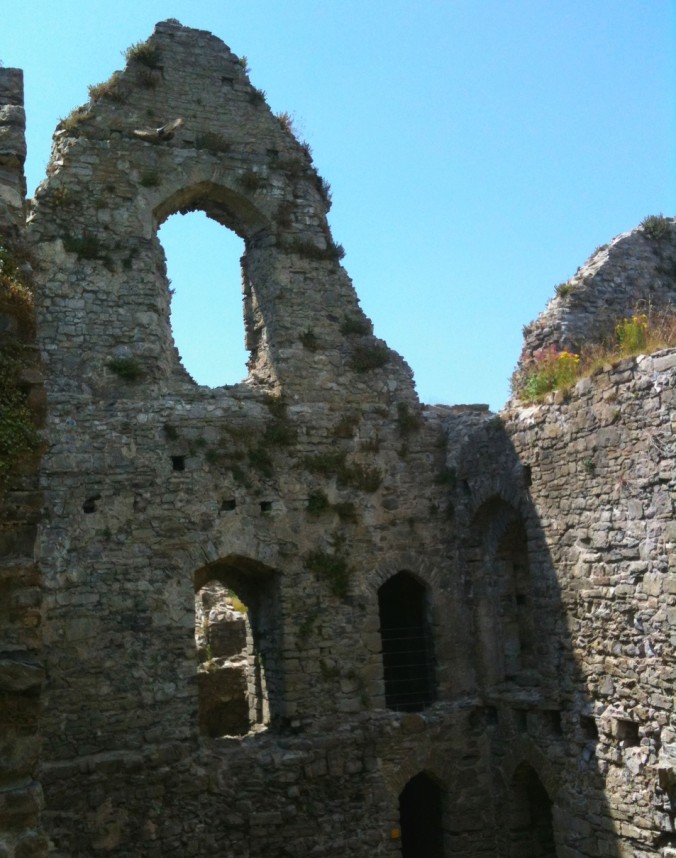 Oystermouth castle, Mumbles, Wales