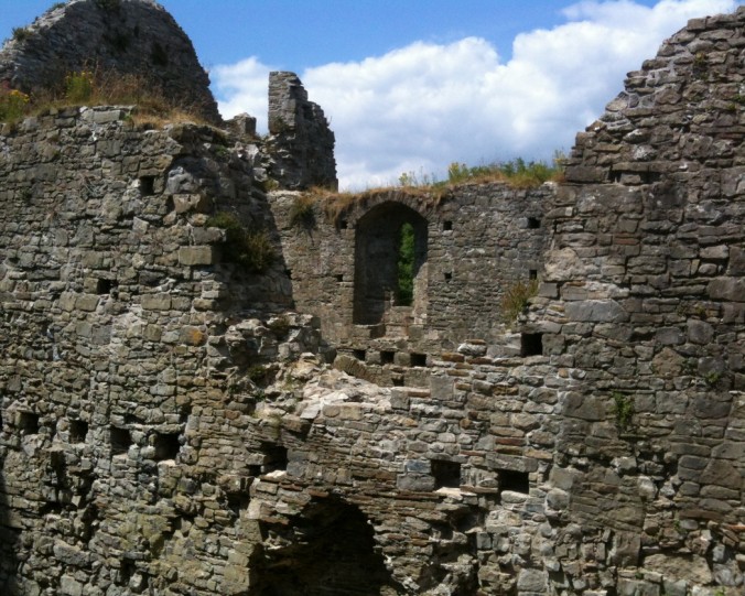 Oystermouth castle, Mumbles, Wales