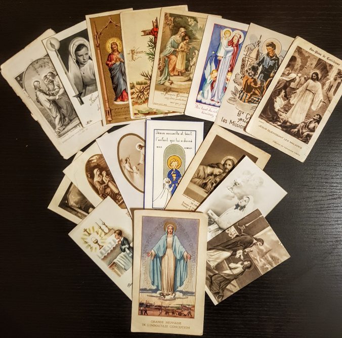Vintage holy cards