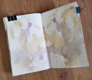 Tea and Coffee Stained Journal pages