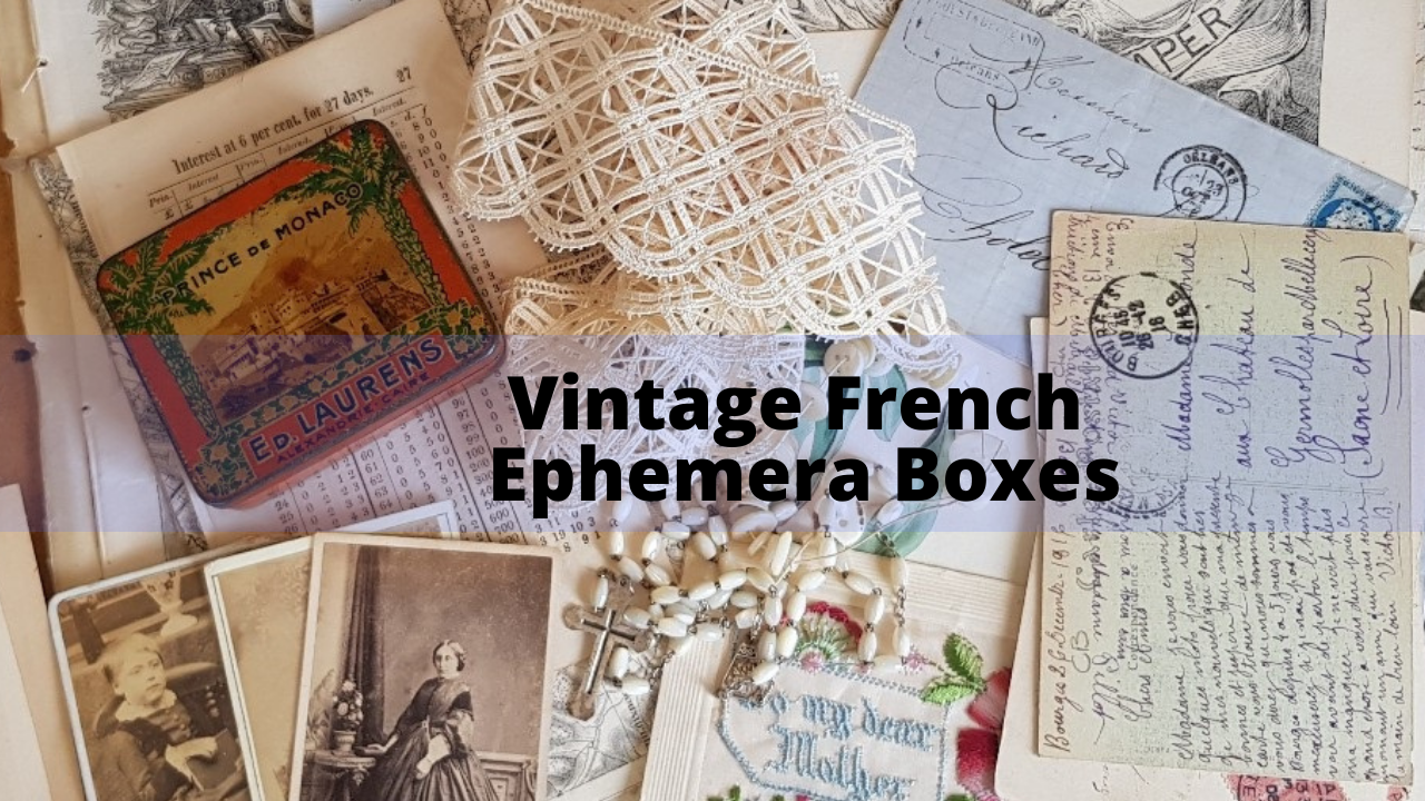 Vintage French Ephemera Book Arts Boxes - Book and Paper Arts